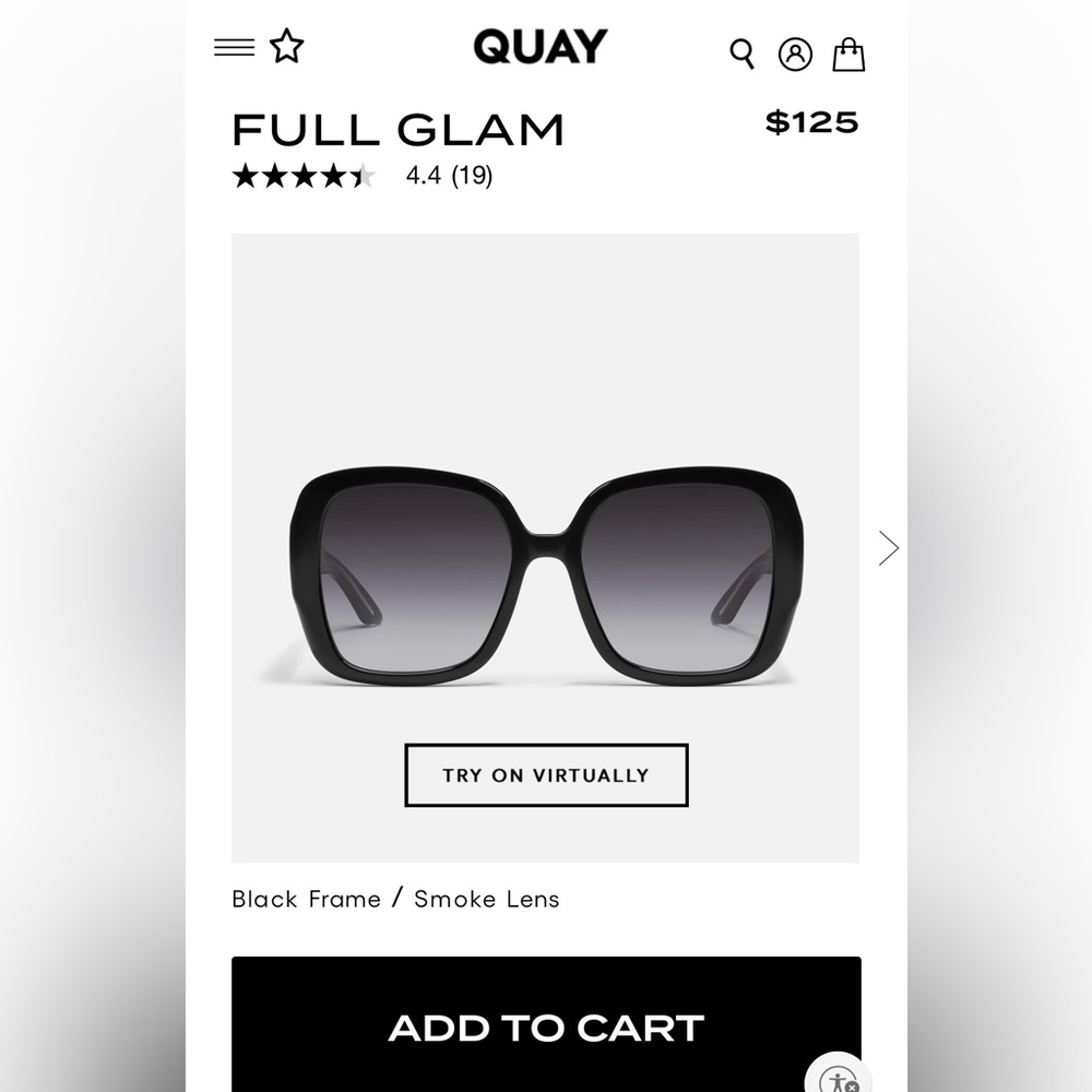 Black Oversized Square Sunglasses - QUAY